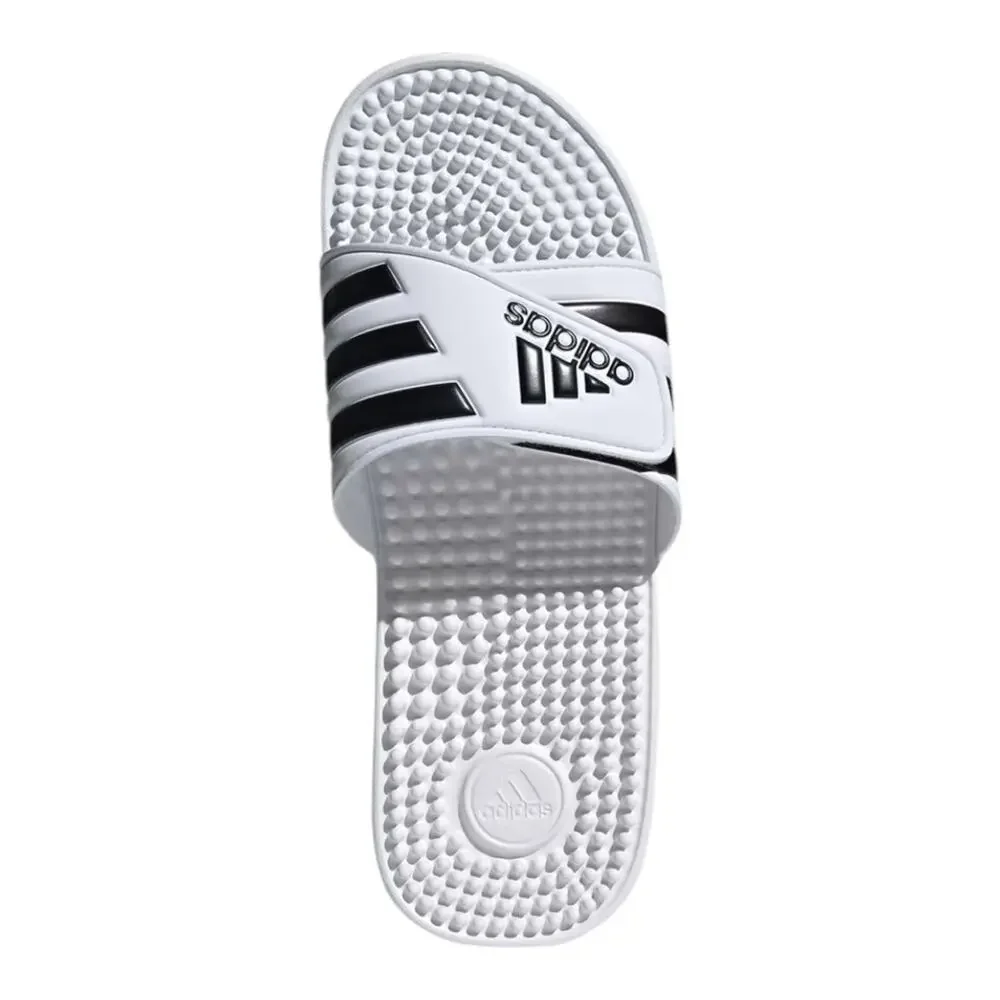 Adidas Adissage Massage Slides White Black Post Workout Recovery Sandals Size 17